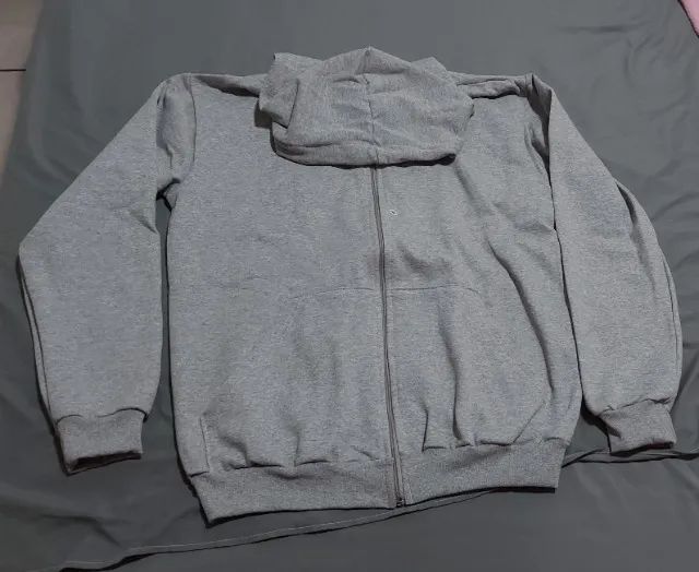 Blusa Moleton Capuz e Zíper Flanelado M - Foto 3
