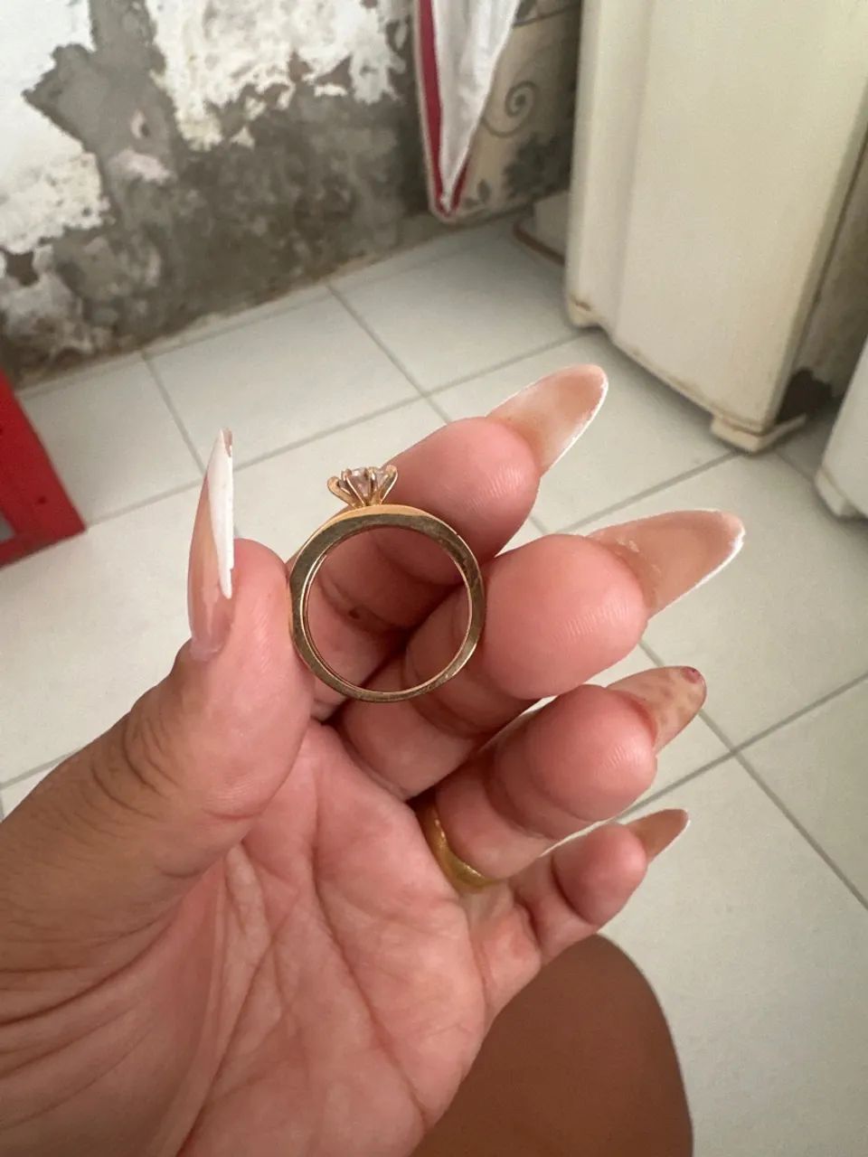 Anel Solitário com Pedra - Foto 2