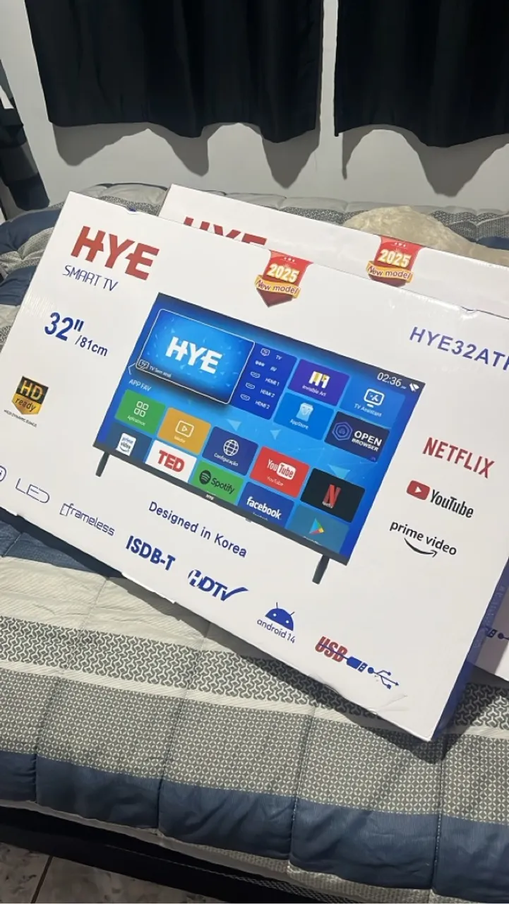 Smart TV HYE 32 polegadas Android 14