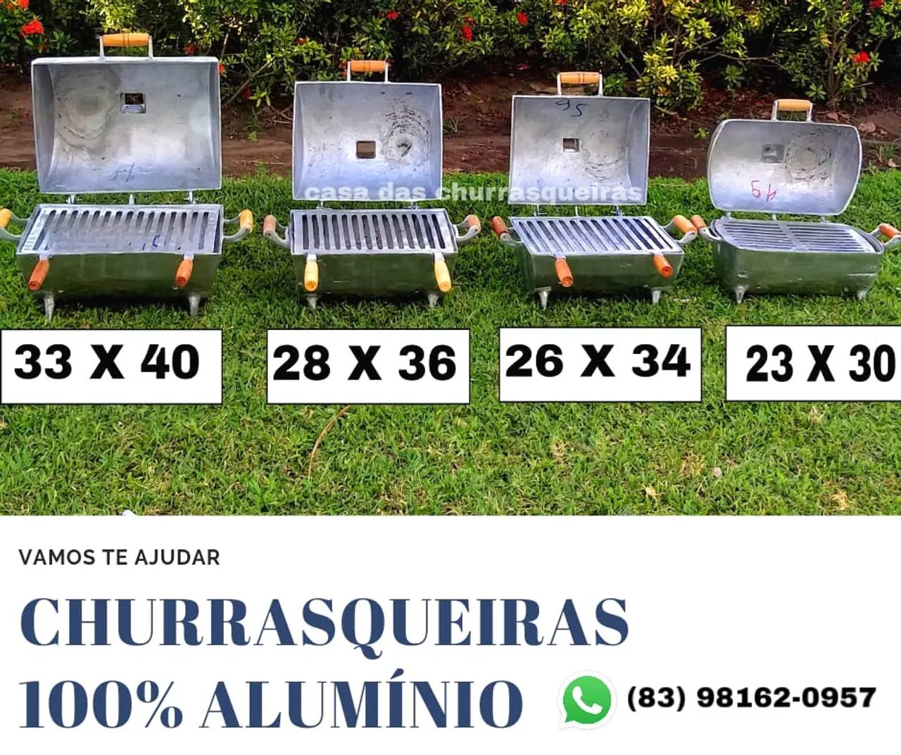 CHURRASQUEIRA EM ALUMÍNIO A PRONTA ENTREGA  - Foto 2