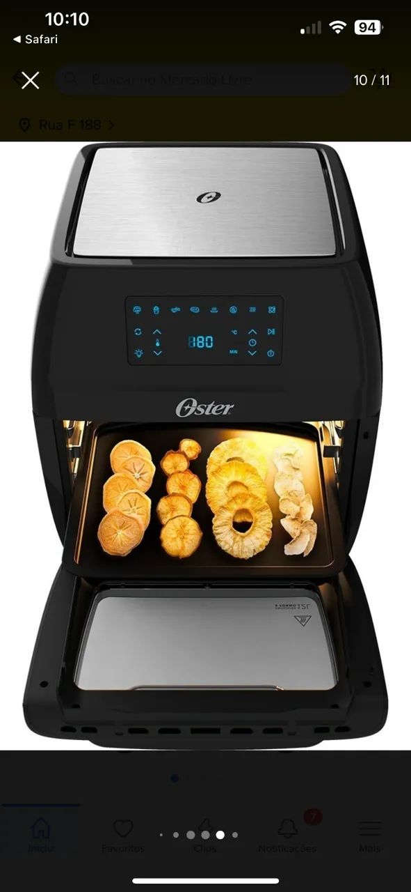 Fritadeira  Oster  Fryer Digital 12 l   1800w  Preta 110v  - Foto 2