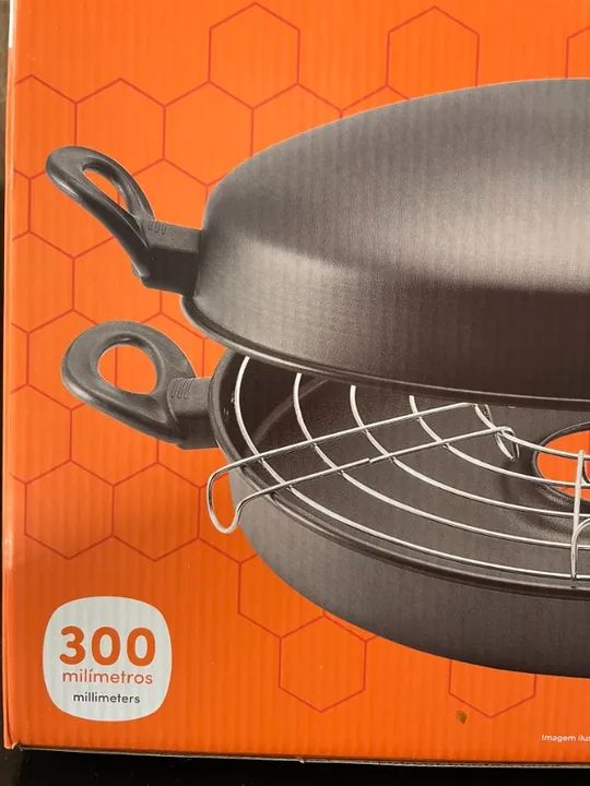 Churrasqueira grill panelux antiaderente 30 cm - Foto 3