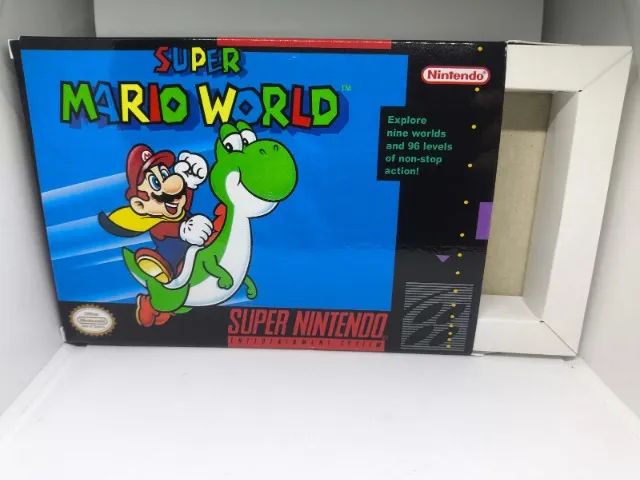 Caixa do Jogo Super Mario World para Super Nintendo - Inclui Berço