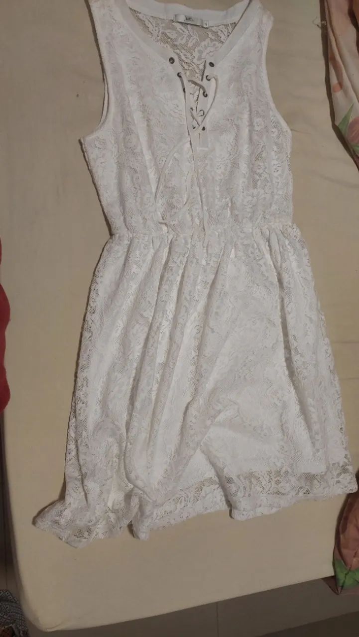 Vestido rendado branco - Tam.M - Foto 3