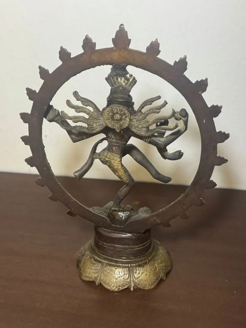 Statuas Buda, shiva e símbolo do om de bronze. Lote 3 peças  - Foto 5