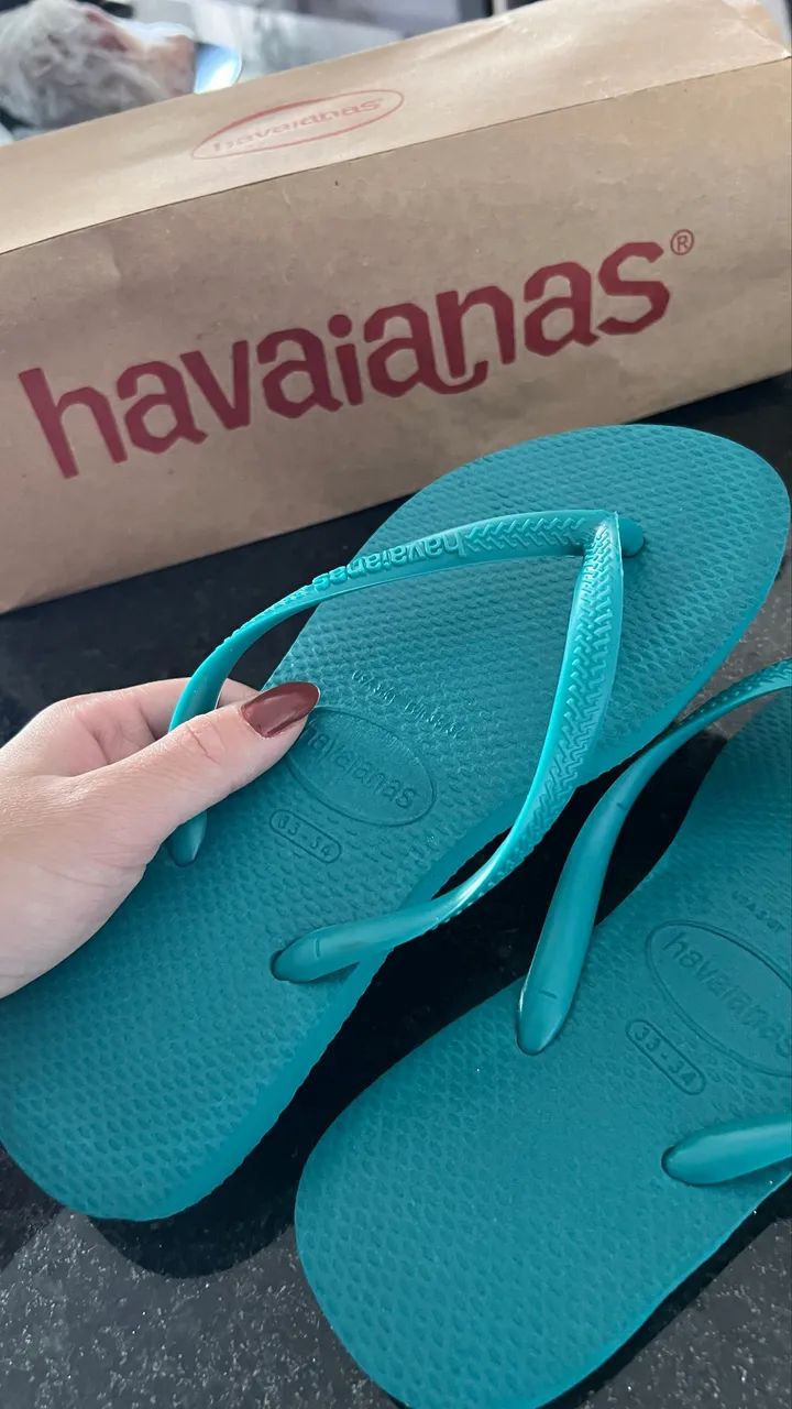 Havaianas 33/34 Verde Água Nova - Foto 3