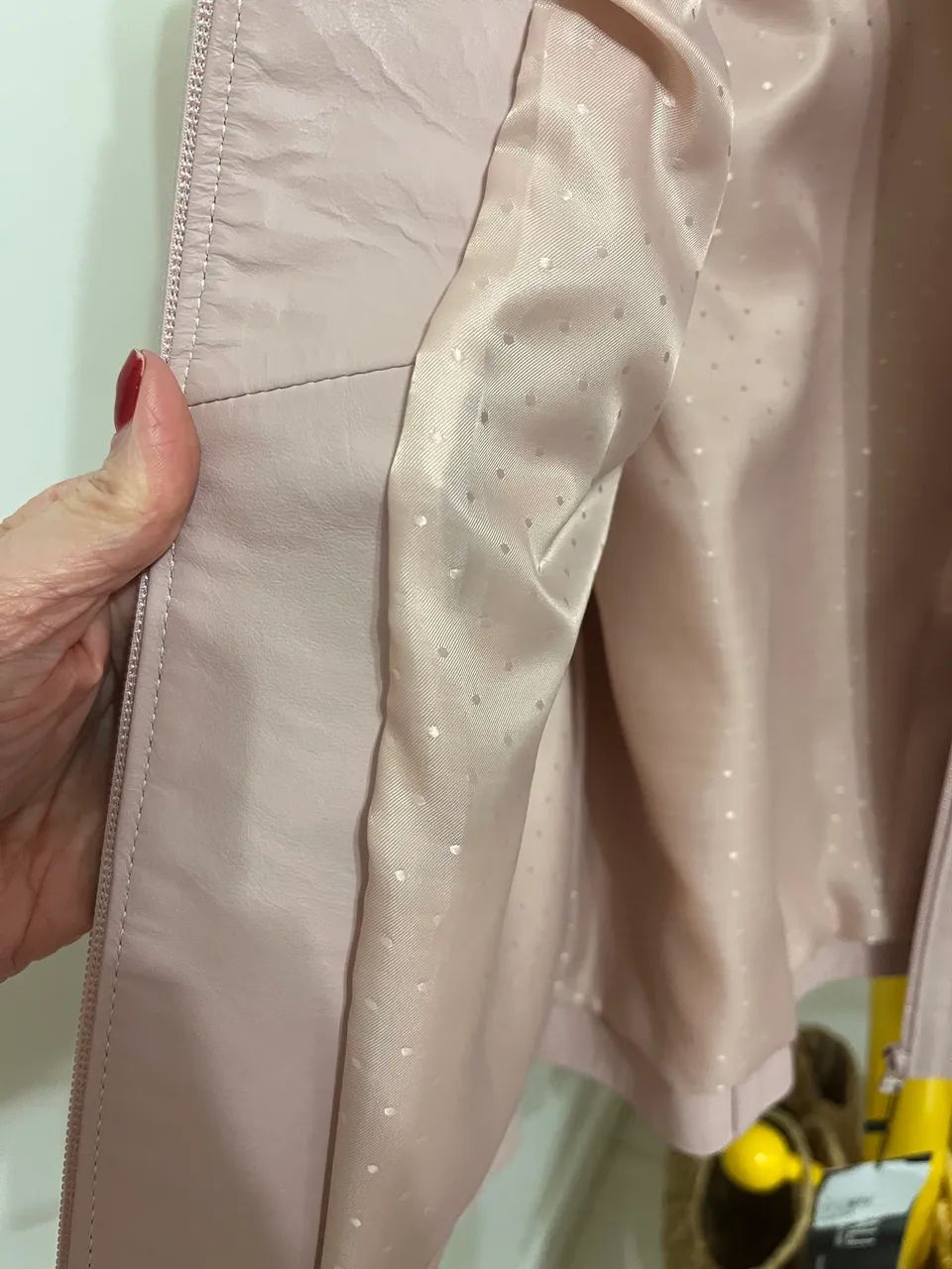 Jaqueta de Couro Rosa Pastel - Foto 5