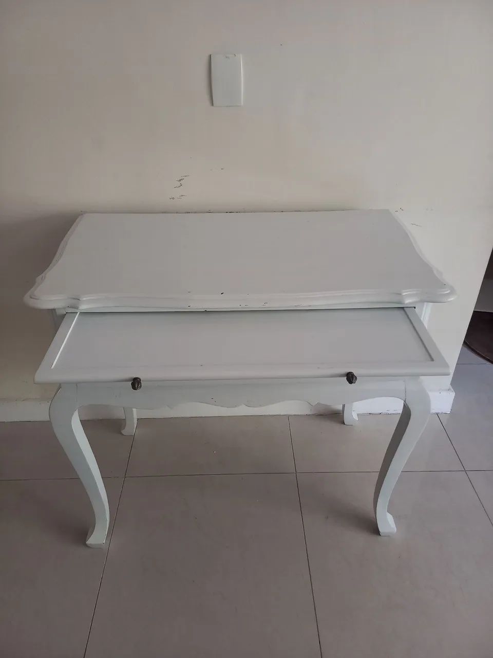 Rack de madeira branco vintage - Foto 2