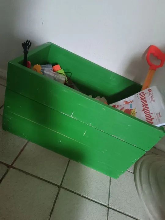 Caixa de Brinquedos de Madeira - Foto 3