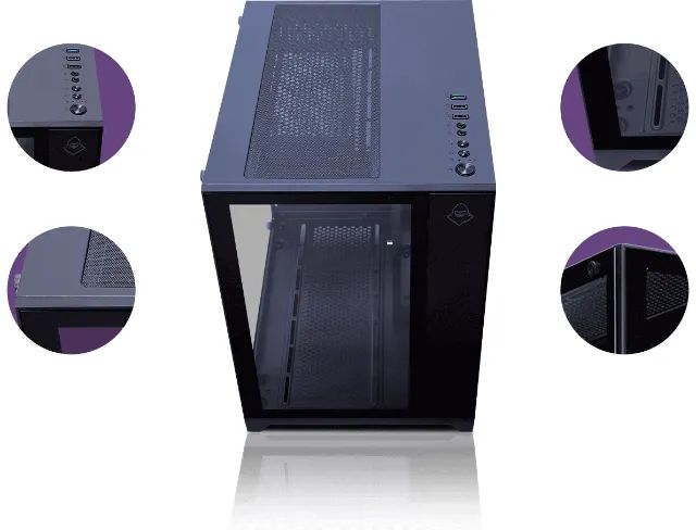 Gabinete Mancer CV100 Purple Ed, Mid-Tower, Lateral De Vidro, 3 Fans RGB, Nov,o, Lacrado - Foto 3