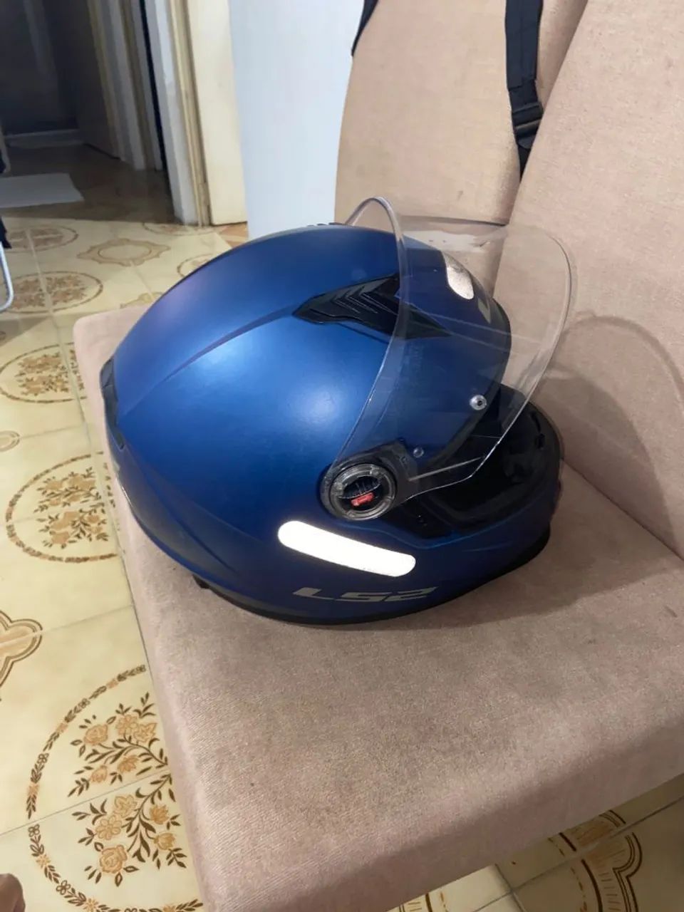 Capacete LS2 Ff358  Fosco Azul  - Foto 4
