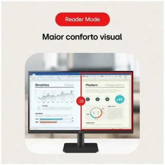 Monitor Gamer 24'' LG, IPS, FHD, 100Hz, 5ms, HDMI - 24MS500-B.AWZM - Foto 2