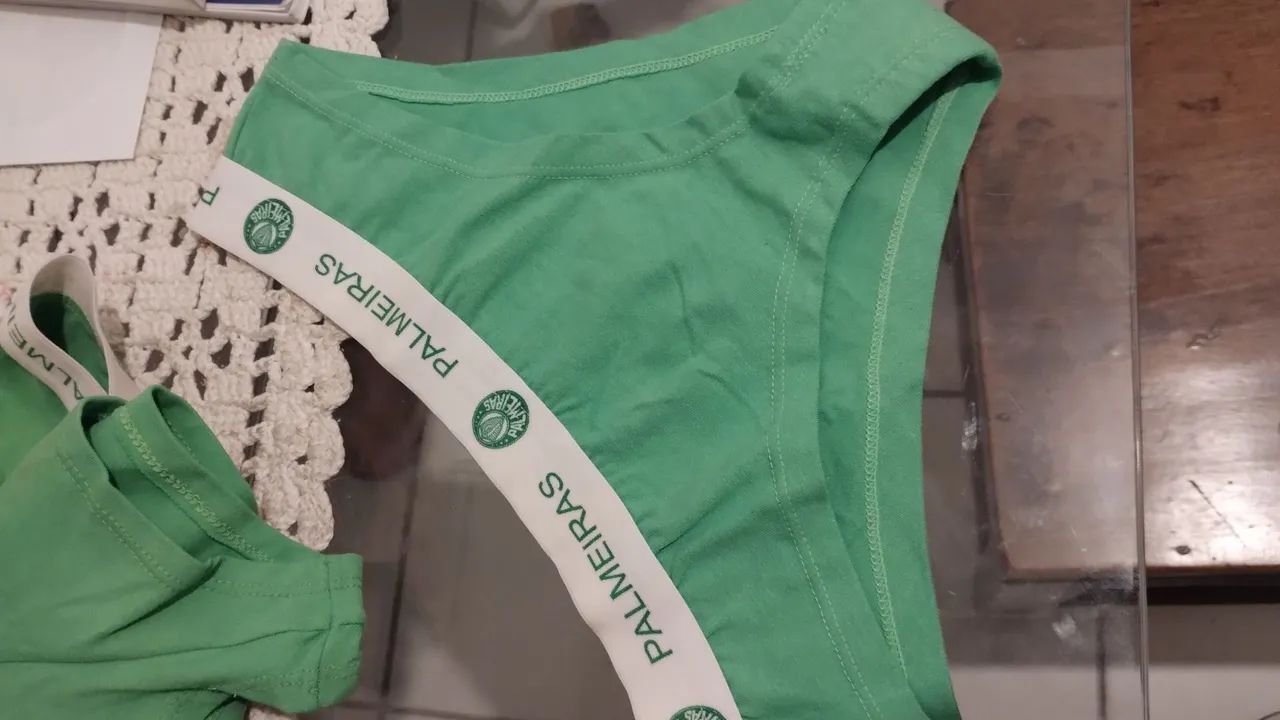 Conjunto Palmeiras: Top e Calcinhas LER ANÚNCIO  - Foto 3
