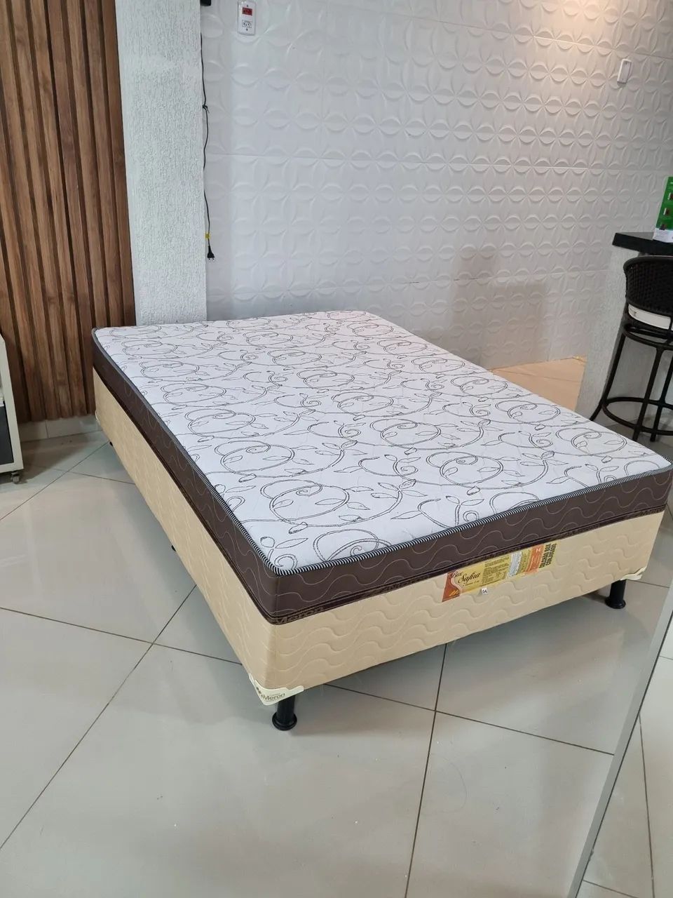 Box casal acoplado 8 cm de espuma 