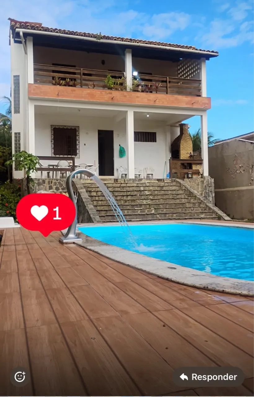 Temporada casa da praia do flamengo com piscina Salvador Bahia