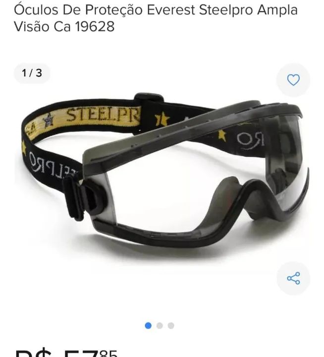 Óculos de Segurança com Proteção Lateral - Novo - Foto 3