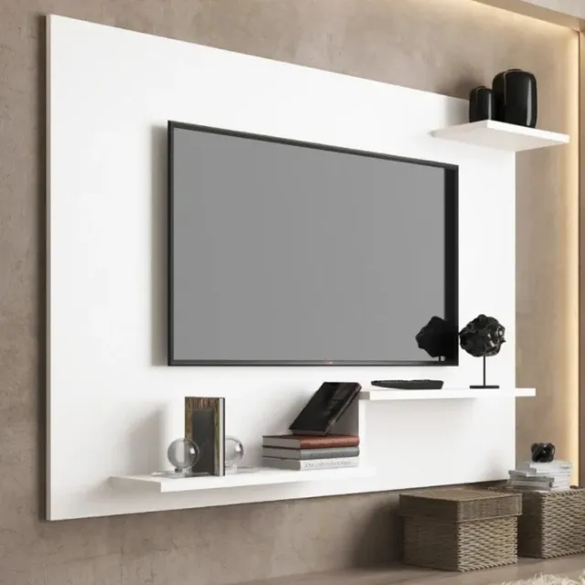 Painel de televisão até 43 Plg - Cor Branco -Sala-TV-Entrega gratis