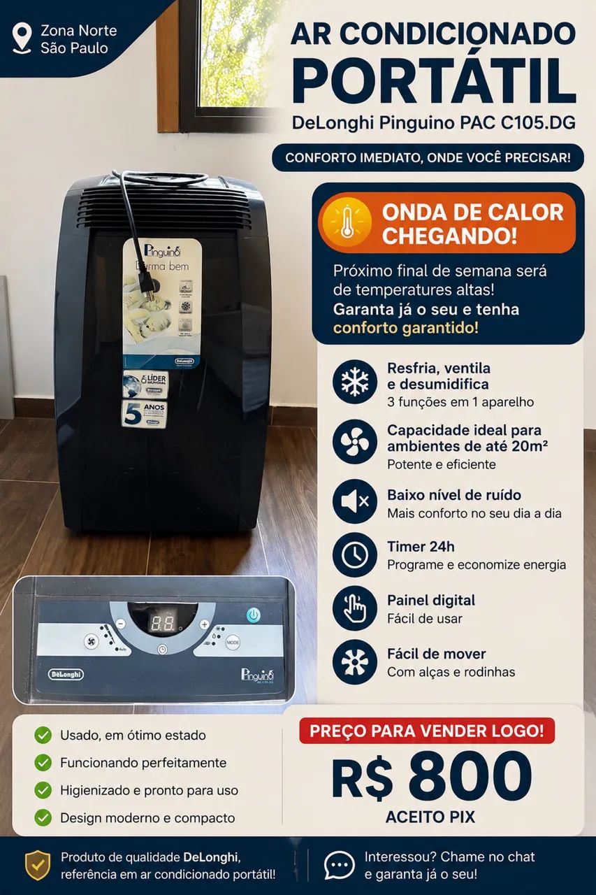 Ar condicionado  10.500 BTU