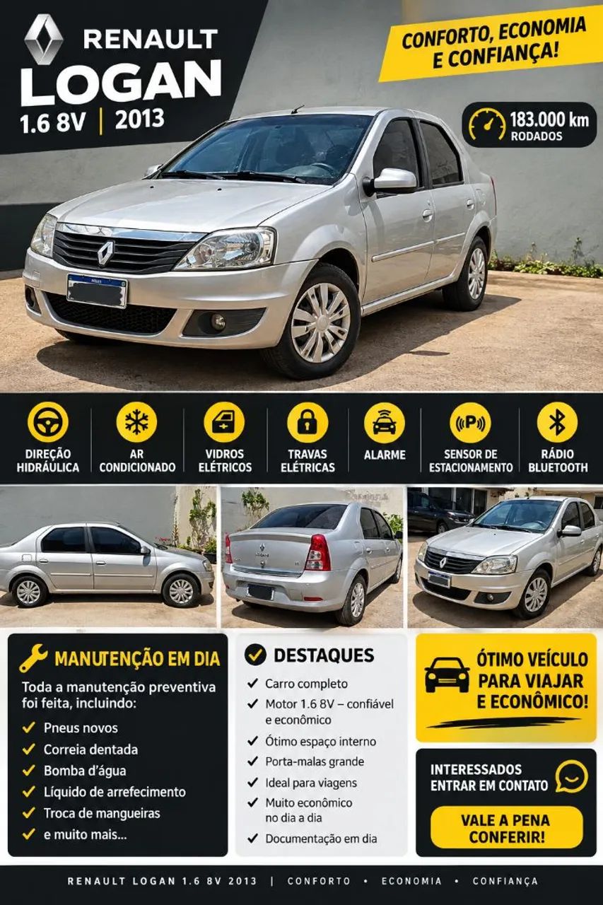 Renault Logan Expression Hi-flex 1.6 8V 4P 2013