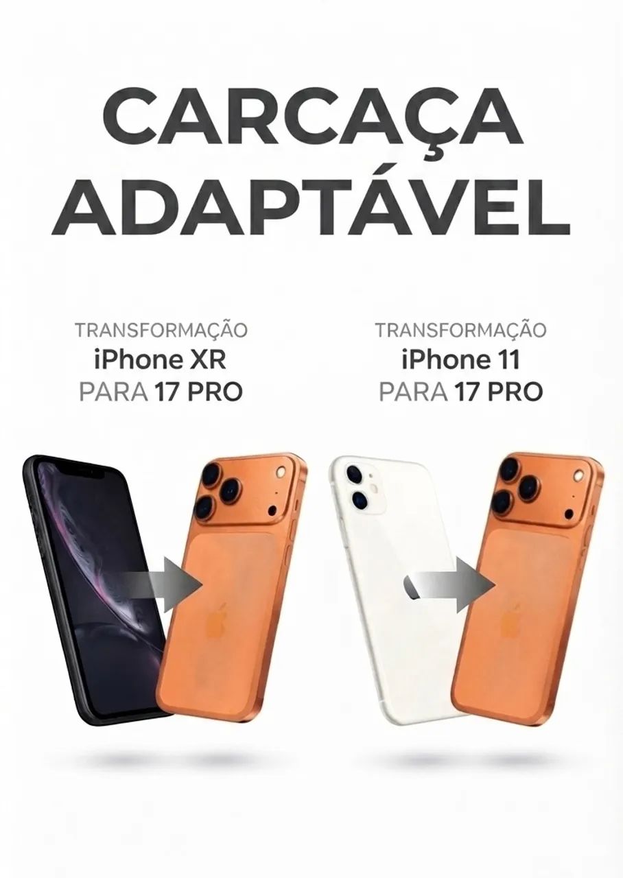 Carcaça adaptável iPhone 17 pro - Foto 5