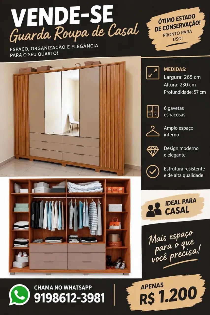 Guarda roupa de casal 