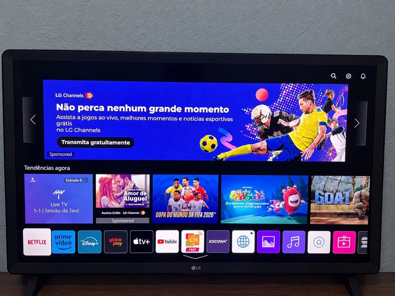 Smart TV LG de 32 polegadas. 