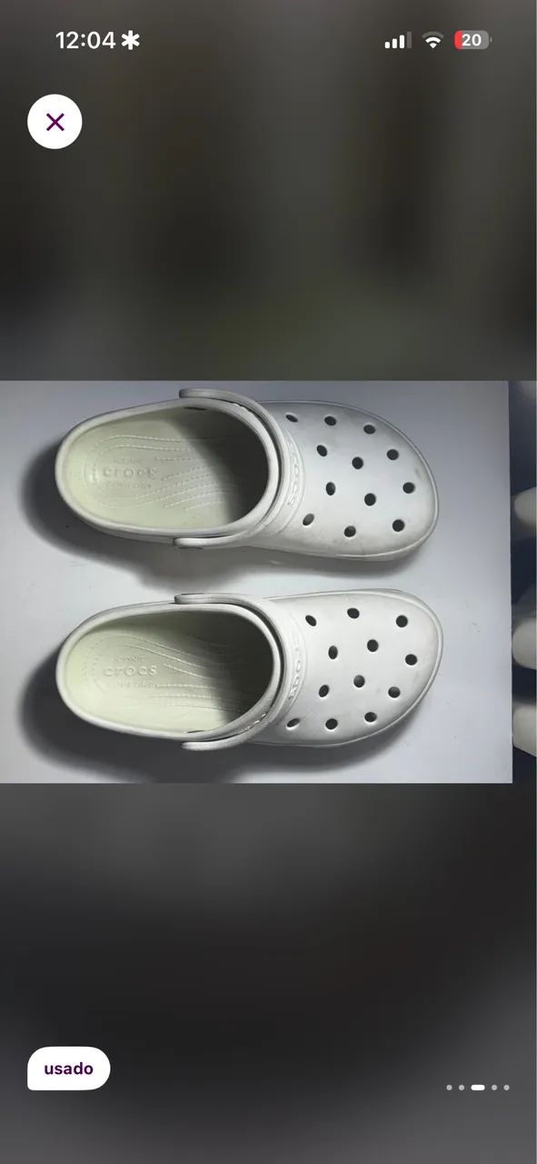 Crocs confort branca 38 - Foto 3