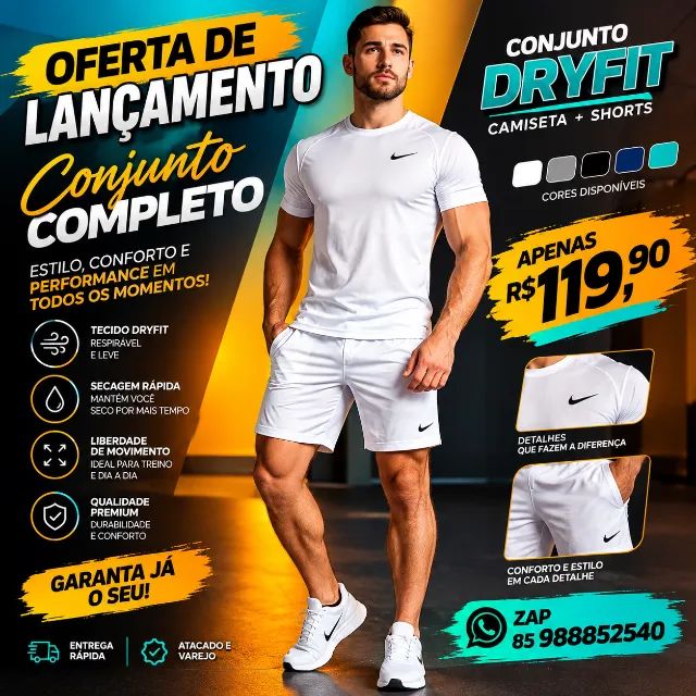 conjunto fitness masculino 