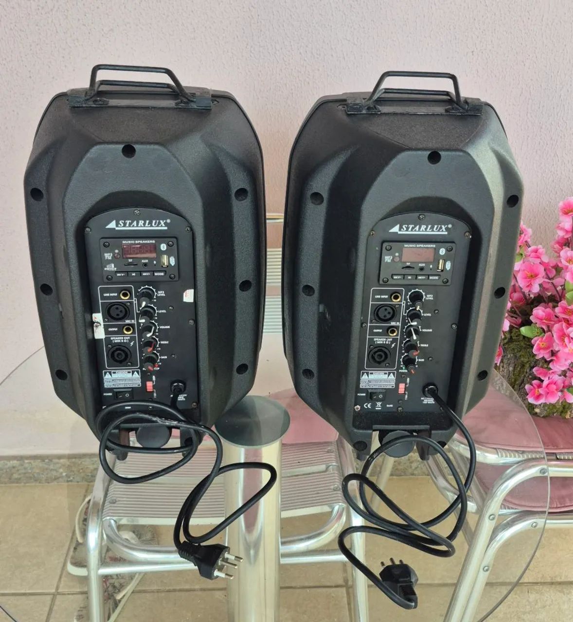 Par de Caixas de Som Ativas Starlux 100W (8 Polegadas) - Com Bluetooth e Capas - Foto 3