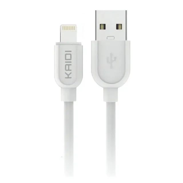 Cabo Carregador KAIDI USB e Lightning 1m Branco - Foto 2