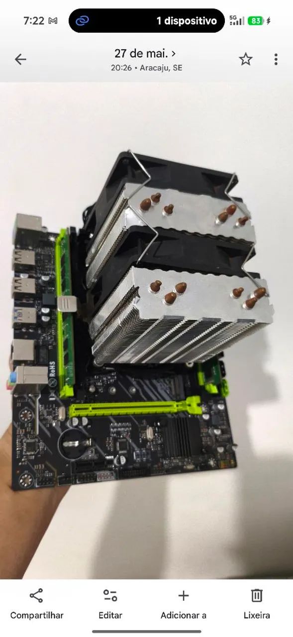 Kit Xeon 2680 v4, placa mãe, memória 8GB 2x4GB - Foto 2