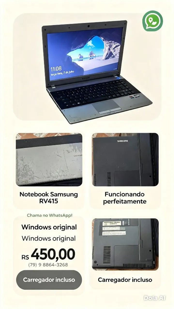 Vendo notebook 