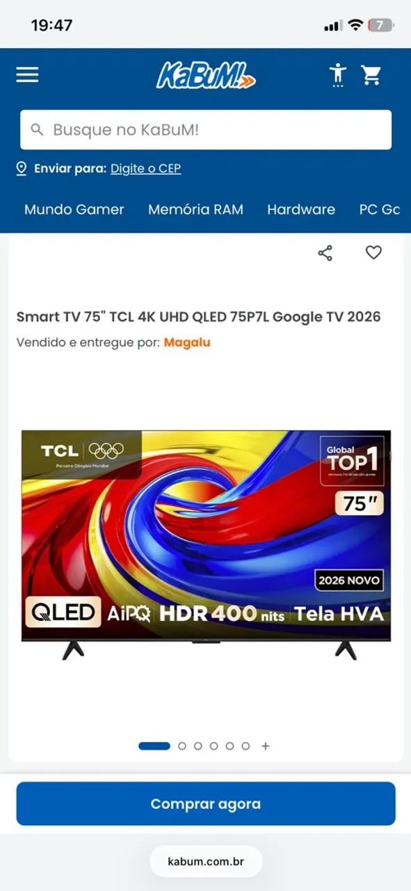VENDO TV TCL 75P