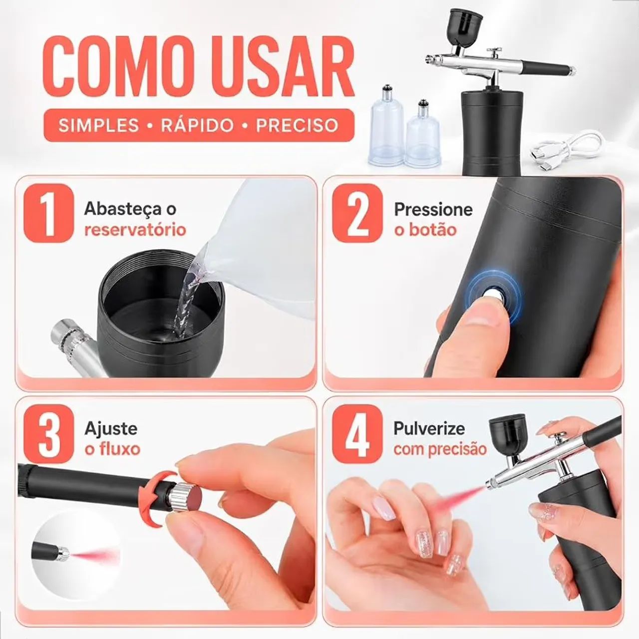 Kit aerógrafo portátil  - Foto 3