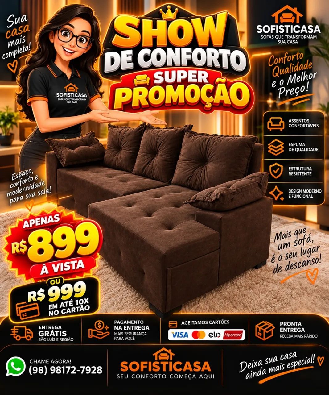 Sofá novos PROMOÇÃO 