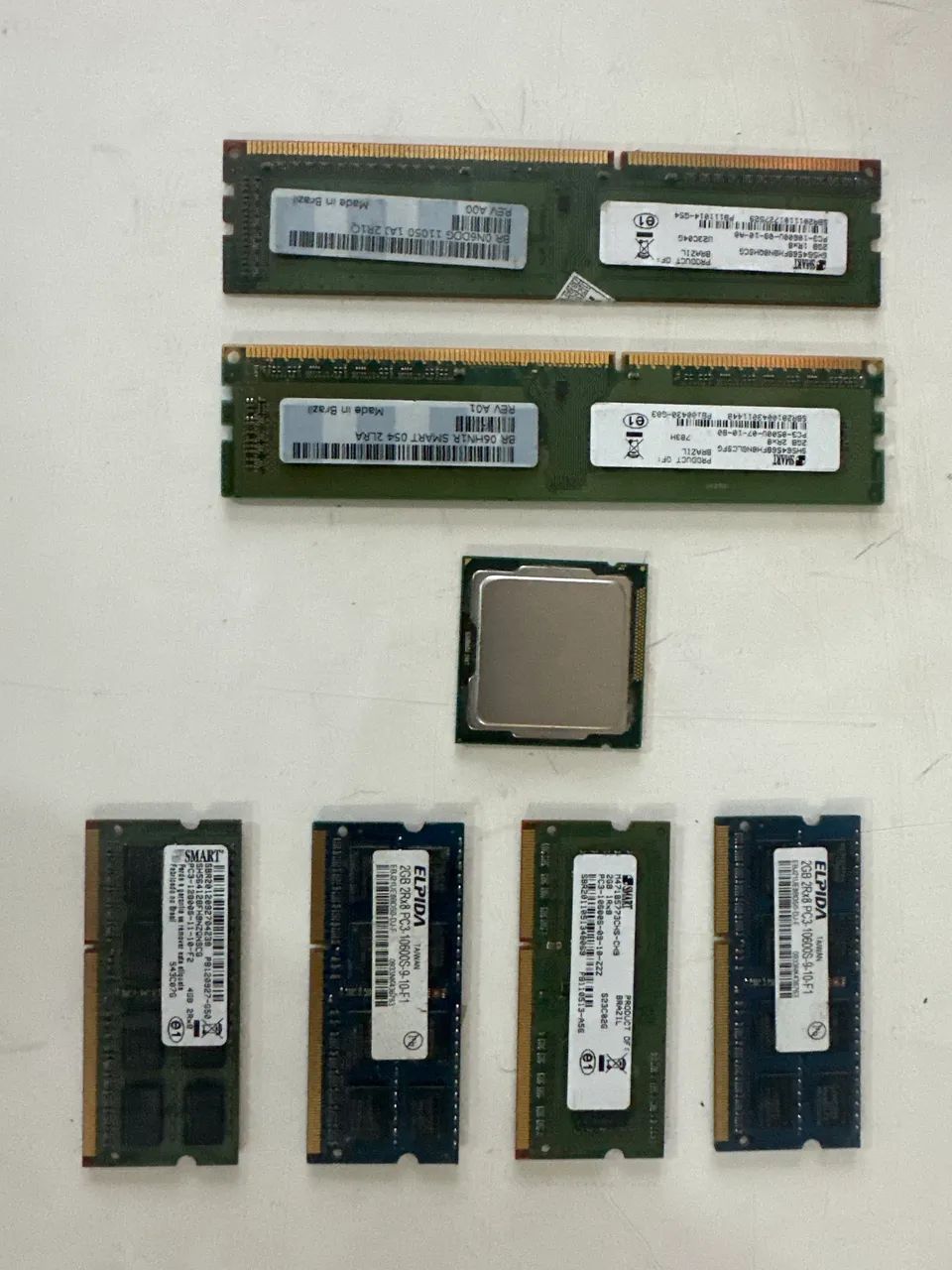 Intel core i3 2100 + lote de memória ram ddr3 