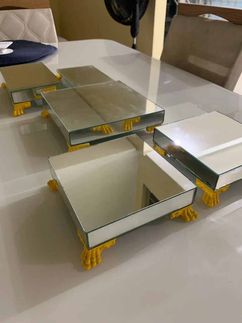 KIT COM 5 BANDEJAS ESPELHADAS 