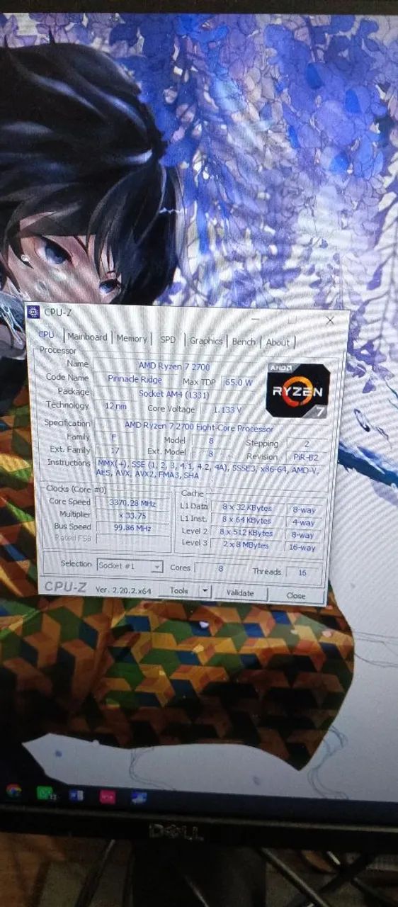 Kit ryzen 7 2700 com 8 Gb de RAM  - Foto 2