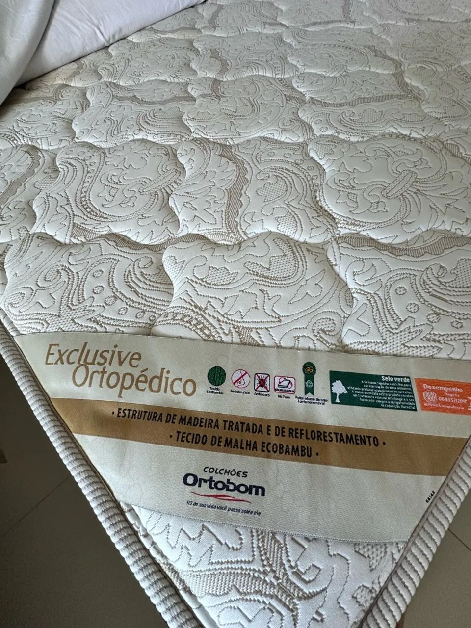 Colchão Ortobom Exclusive Ortopédico + Base Cama Box - Foto 2