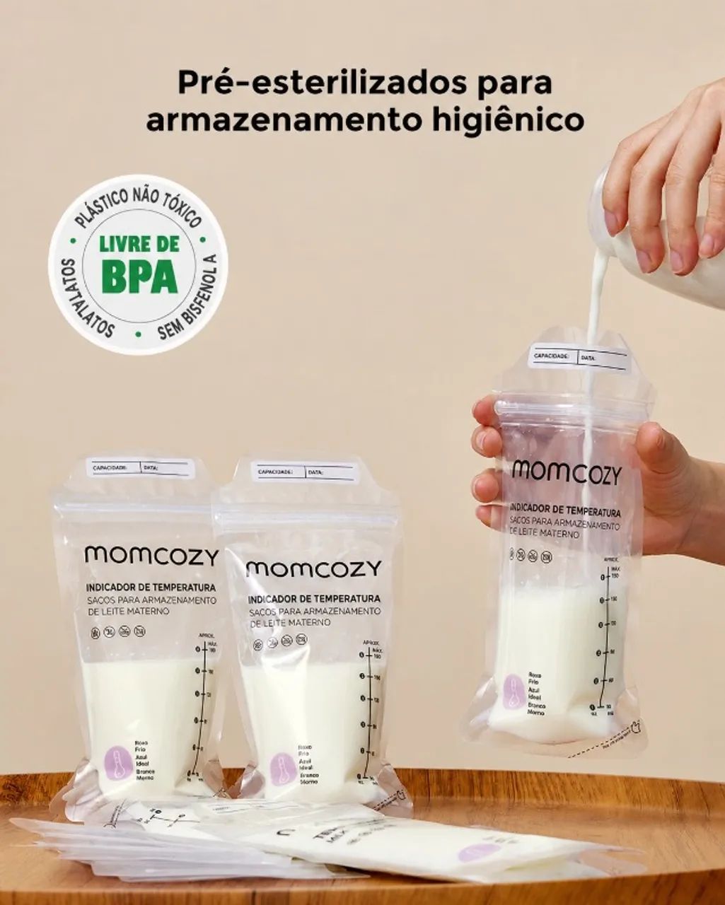Sacos Momcozy Temp-Sensing 50un 180ml Leite Materno - Foto 5