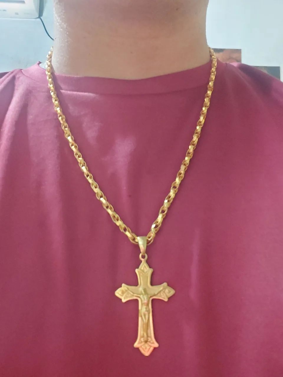 Cordão de prata banhado a ouro  - Foto 2