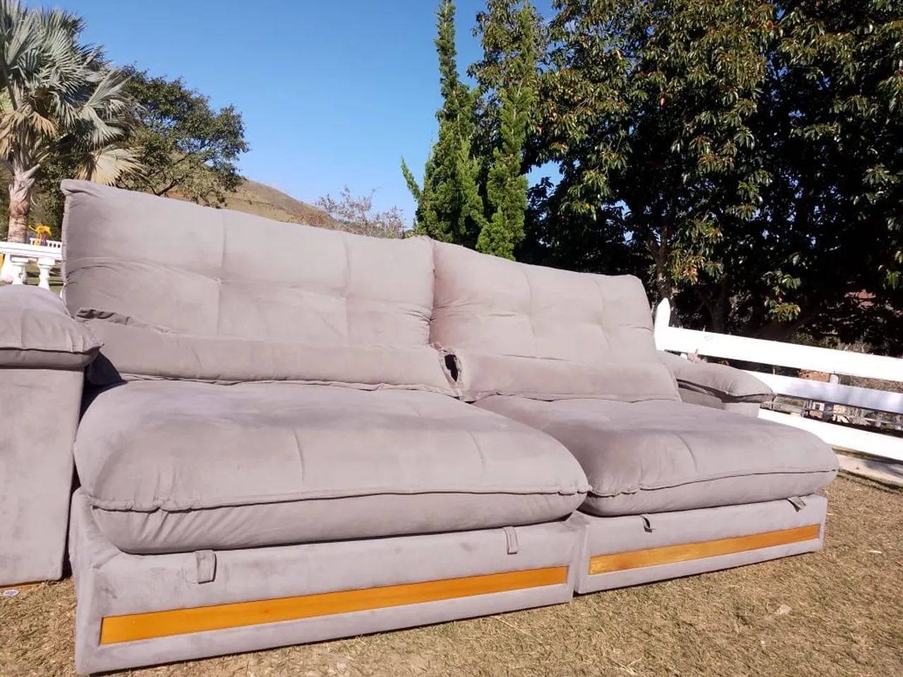 Sofa retratil bege 2,50 top !!65573787327362121