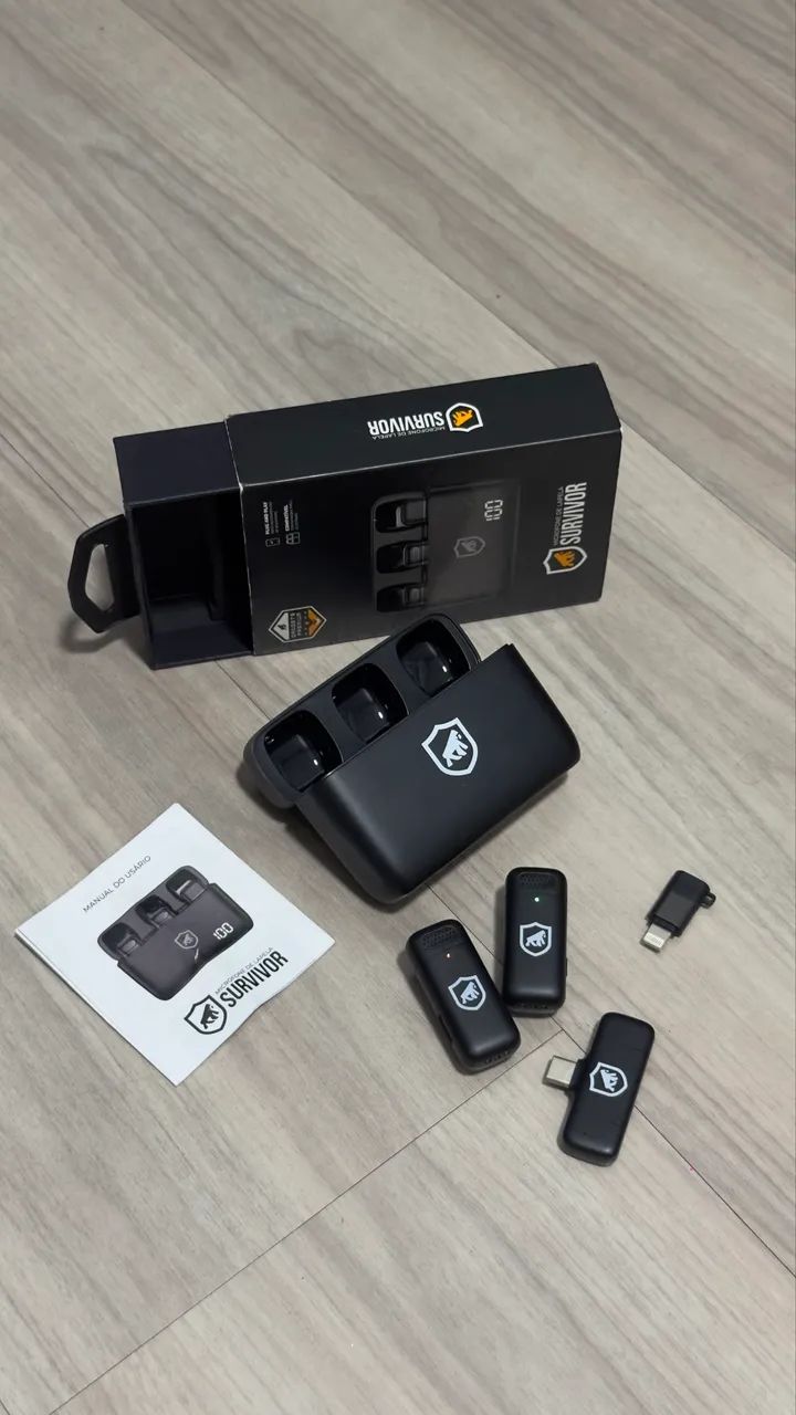 microfone de lapela gshield survivor seminovo