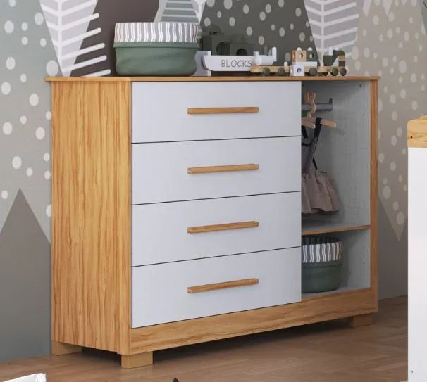 Comoda Charlo com porta Lisa, 100% MDF (Nova)  - Foto 2