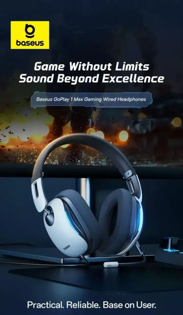 Fone Baseus goplay 1+ max gaming com microfone - Foto 4