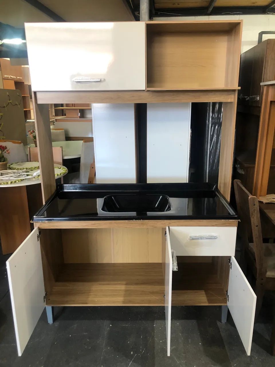 Cozinha compacta com cuba e espaço para microondas / NOVO / ENTREGAMOS  - Foto 2