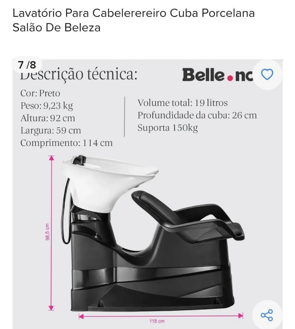 Lavatório com Cuba porcelana