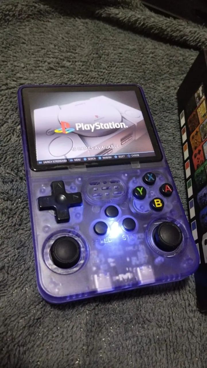 Console portátil R36S roxo - Foto 3