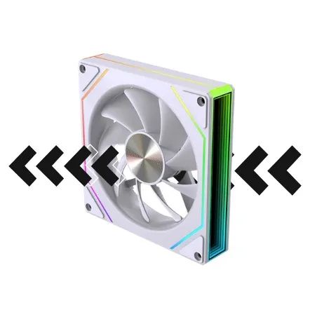FAN ARGB CASE 6 PRO 5V 3 PIN FORWARD OU REVERSE BRANCA NOVA! - Foto 2
