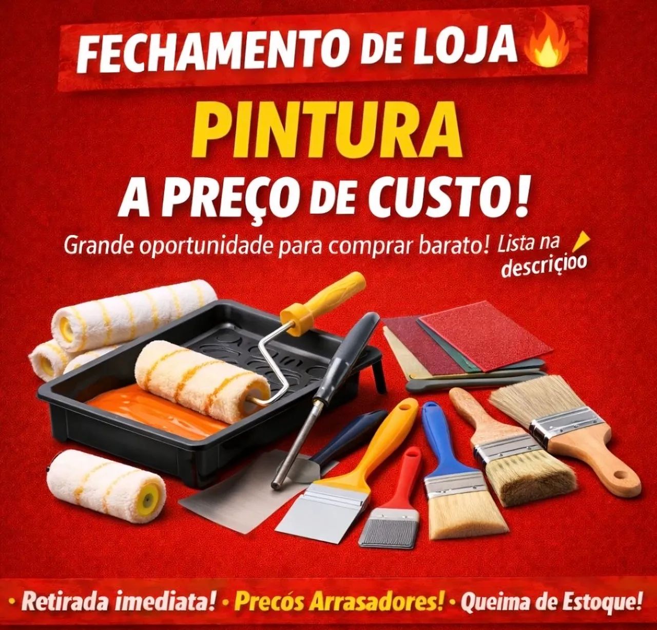 Caixa fechada - pintura - preço de custo